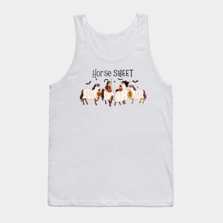 Horse Sheet Horse Ghost Halloween Funny Saying Men Women Tank Top